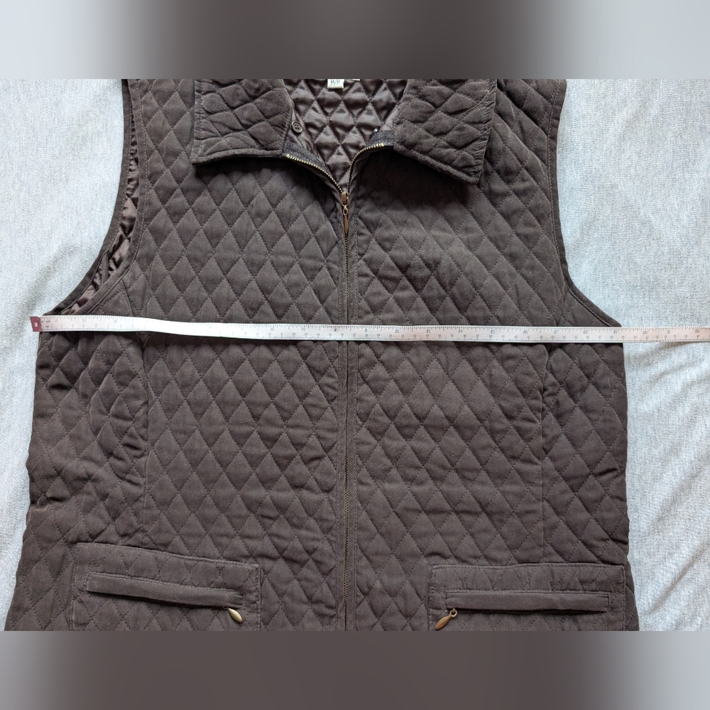 Vintage Cleo Quilted Brown Vest - Picture 4 of 8